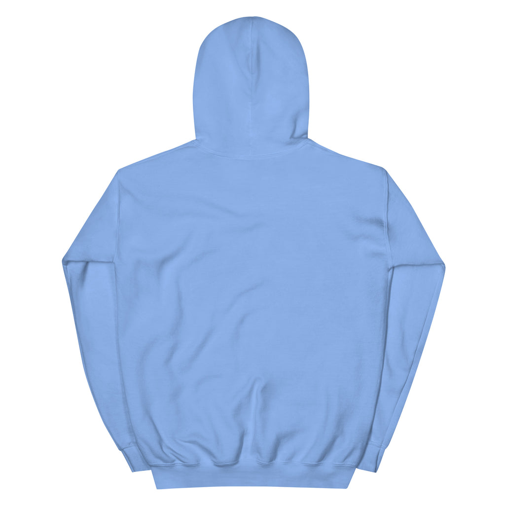 Light blue hoodie on a white background