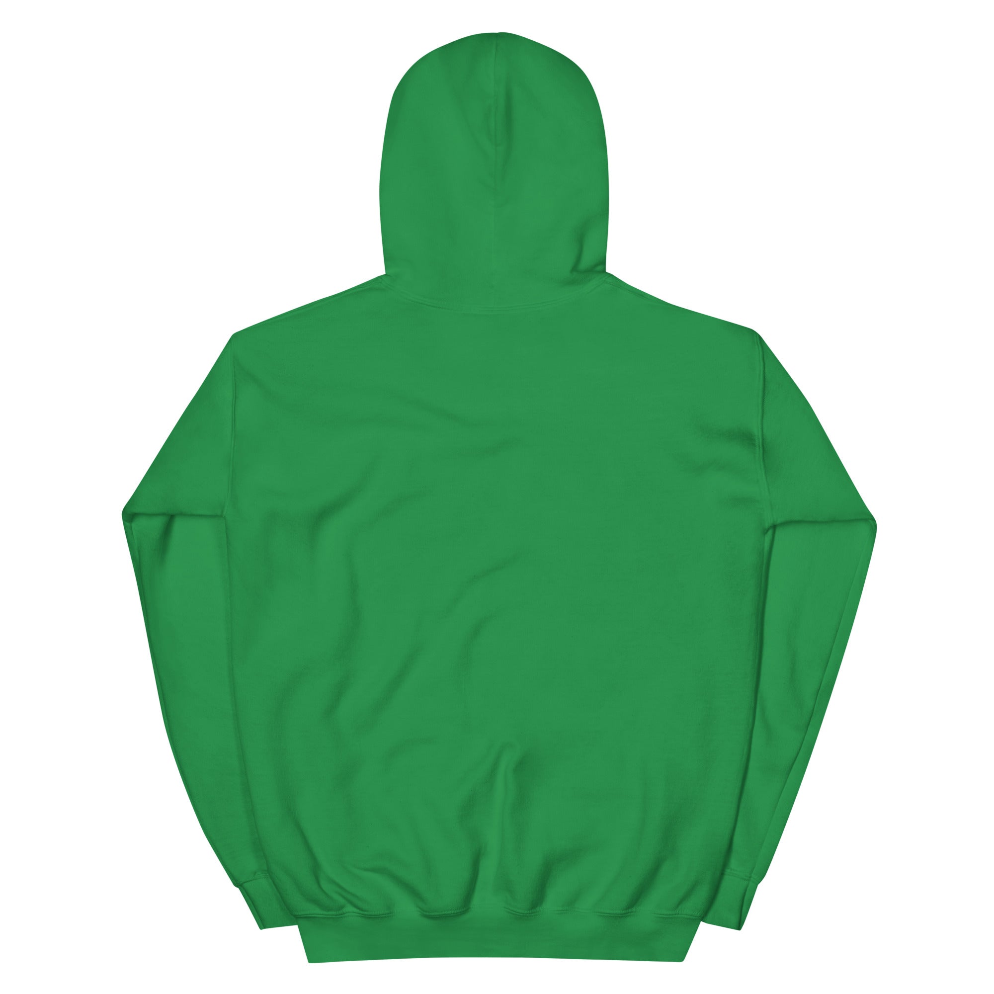 Green hoodie on a white background